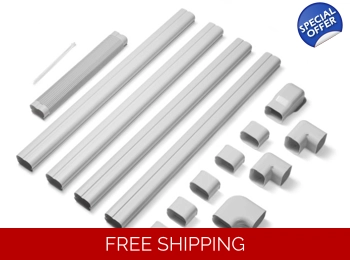 3" PVC Line Cover for Ductless Mini Split Units - Paintable and Extendable for Longer Lengths